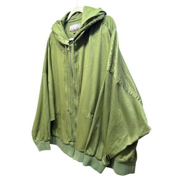 Torrid Olive Green Twill Dolman Sleeve Zip Front Anorak Jacket Size 3 3XL - Picture 10 of 15